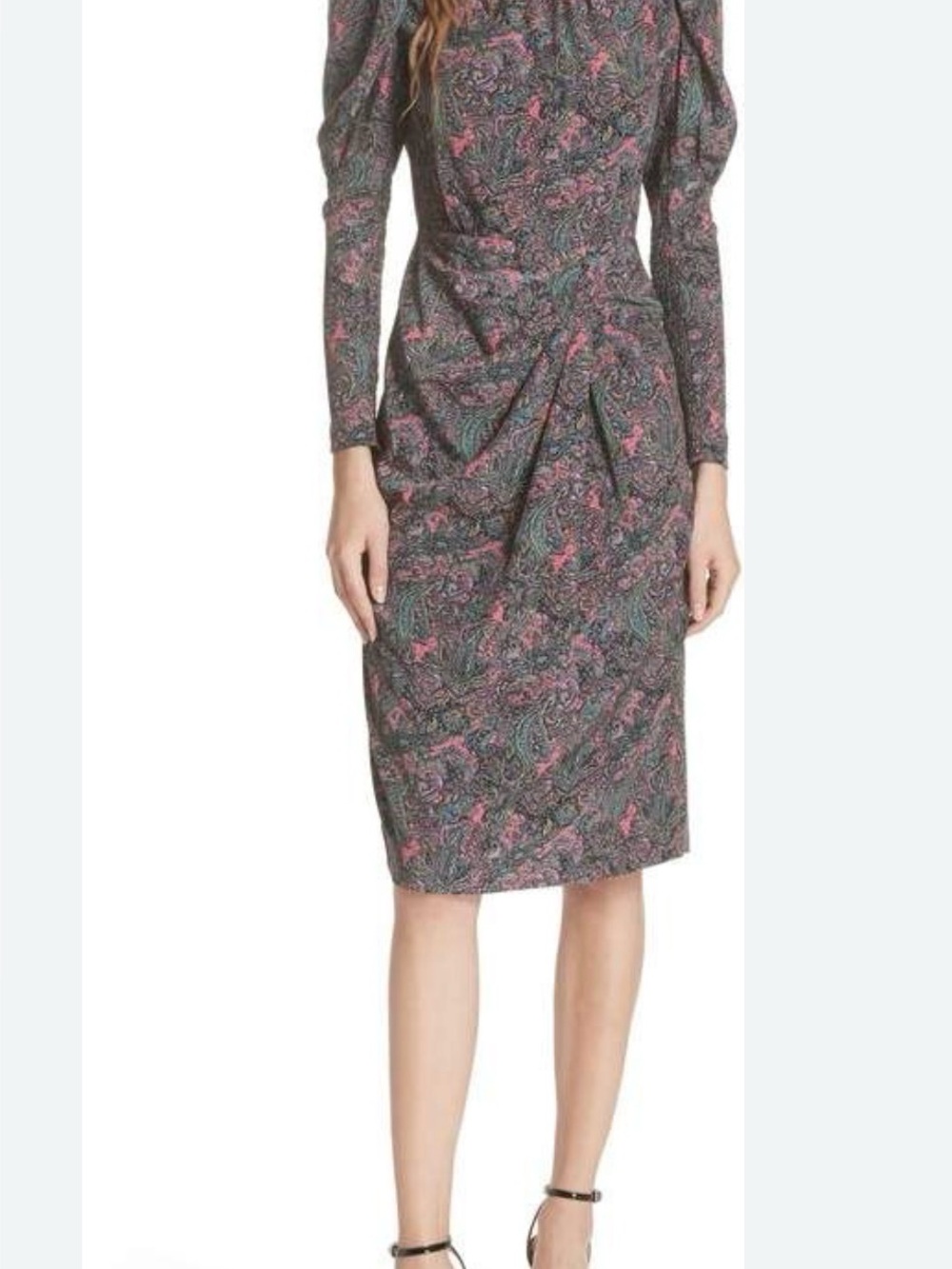 Elegant Paisley Print Dress